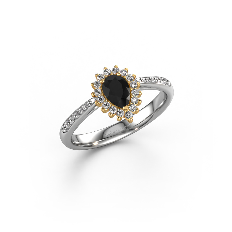 Image de Bague de fiançailles Tilly per 2 585 or blanc Diamant noir 0.75 crt