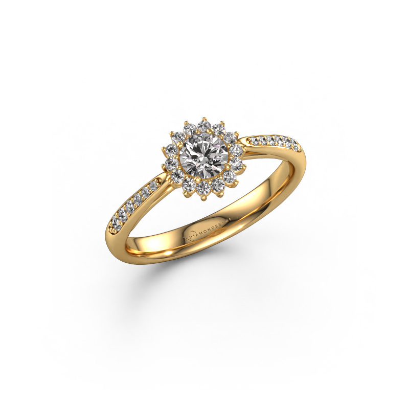 Image de Bague de fiançailles Tilly RND 2 585 or jaune Diamant 0.445 crt