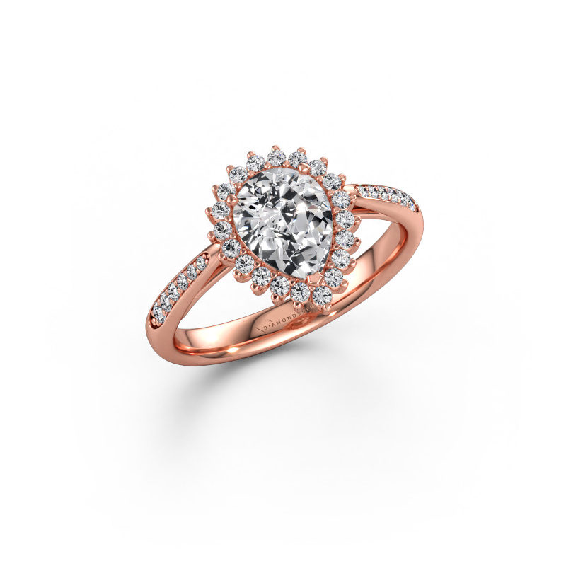 Immagine di Anello di fidanzamento Tilly per 2 585 oro rosa Diamante lab grown 1.24 crt