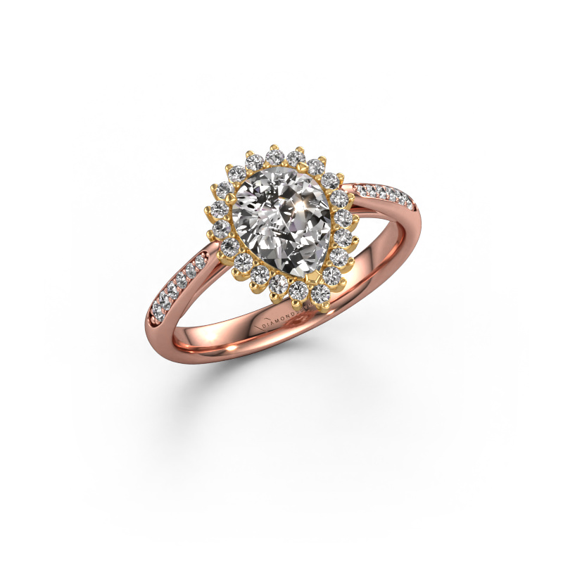 Image of Engagement ring Tilly per 2 585 rose gold Diamond 1.24 crt