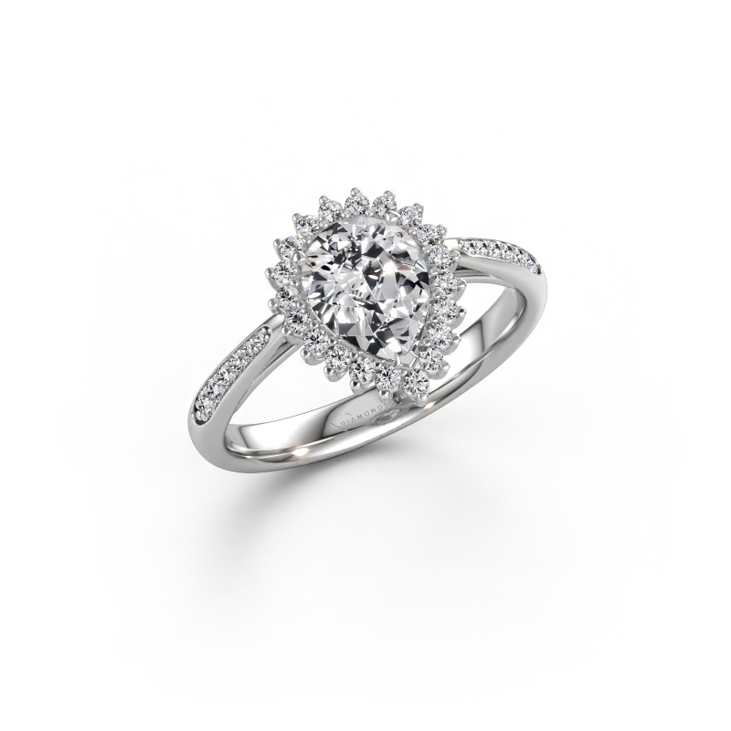 Immagine di Anello di fidanzamento Tilly per 2 585 oro bianco Diamante lab grown 1.24 crt