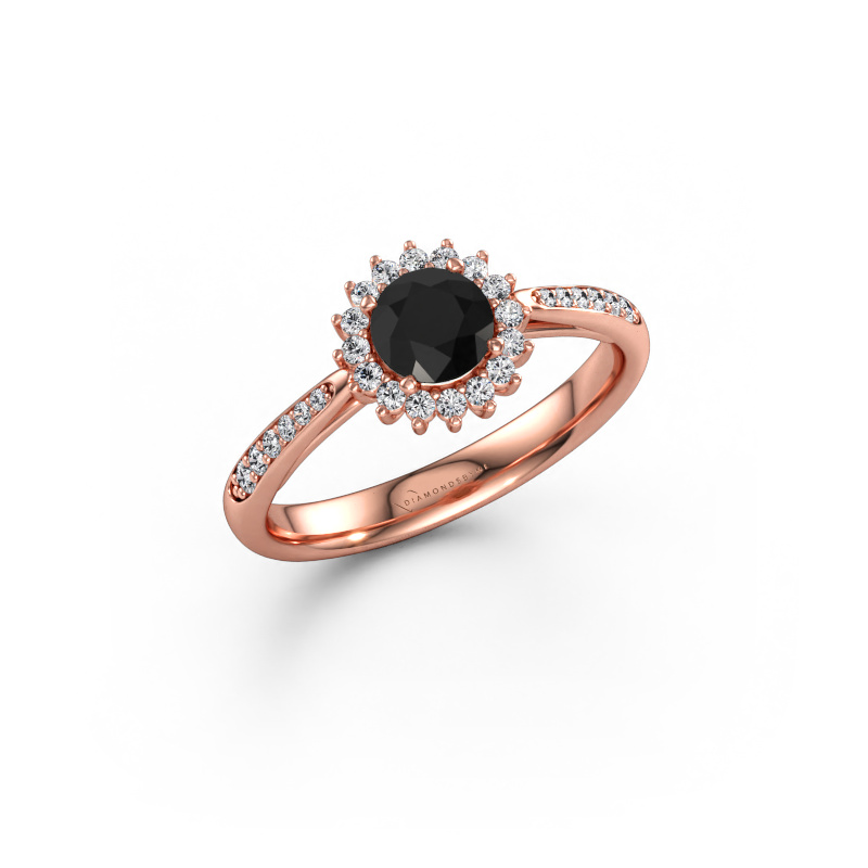 Bild av Förlovningsring Tilly RND 2 585 roséguld Svart diamant 0.81 crt