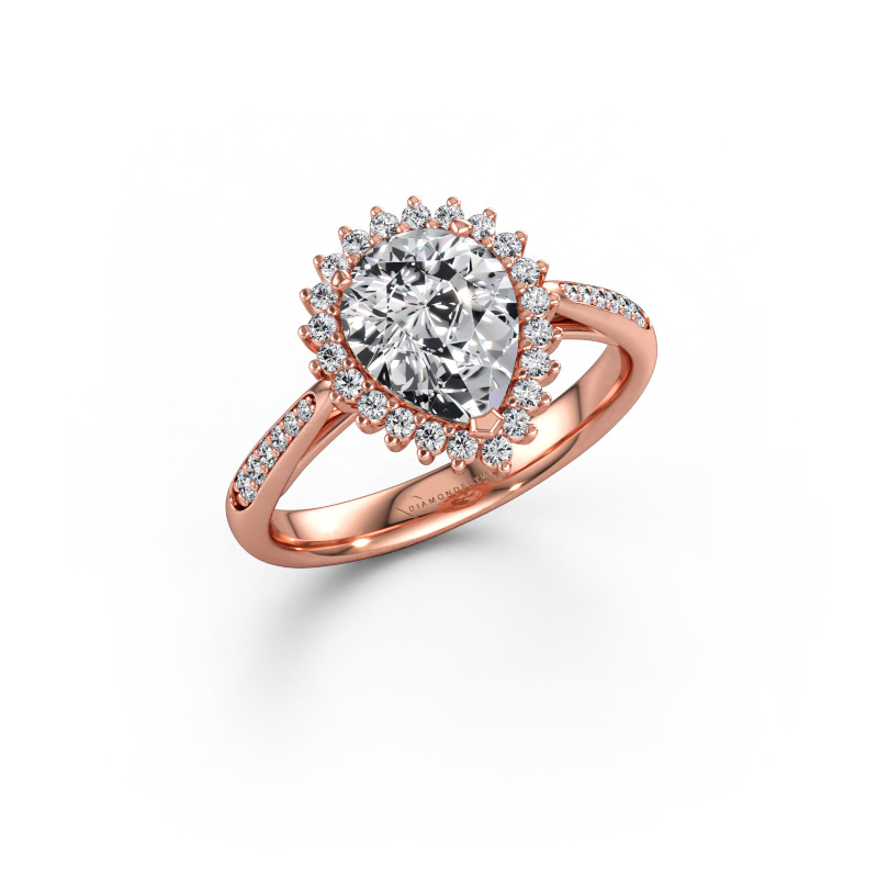 Immagine di Anello di fidanzamento Tilly per 2 585 oro rosa Diamante 1.755 crt