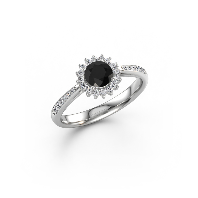 Bild av Förlovningsring Tilly RND 2 585 vitt guld Svart diamant 0.81 crt
