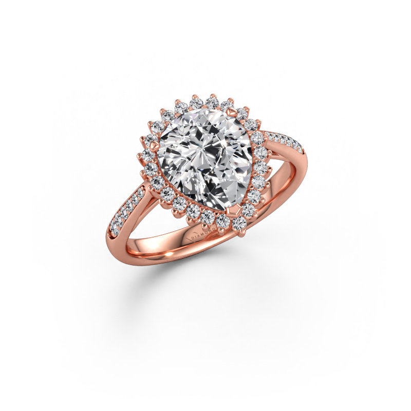 Immagine di Anello di fidanzamento Tilly per 2 585 oro rosa Diamante 2.357 crt