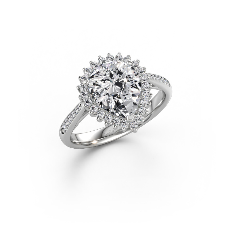 Immagine di Anello di fidanzamento Tilly per 2 585 oro bianco Diamante lab grown 2.357 crt