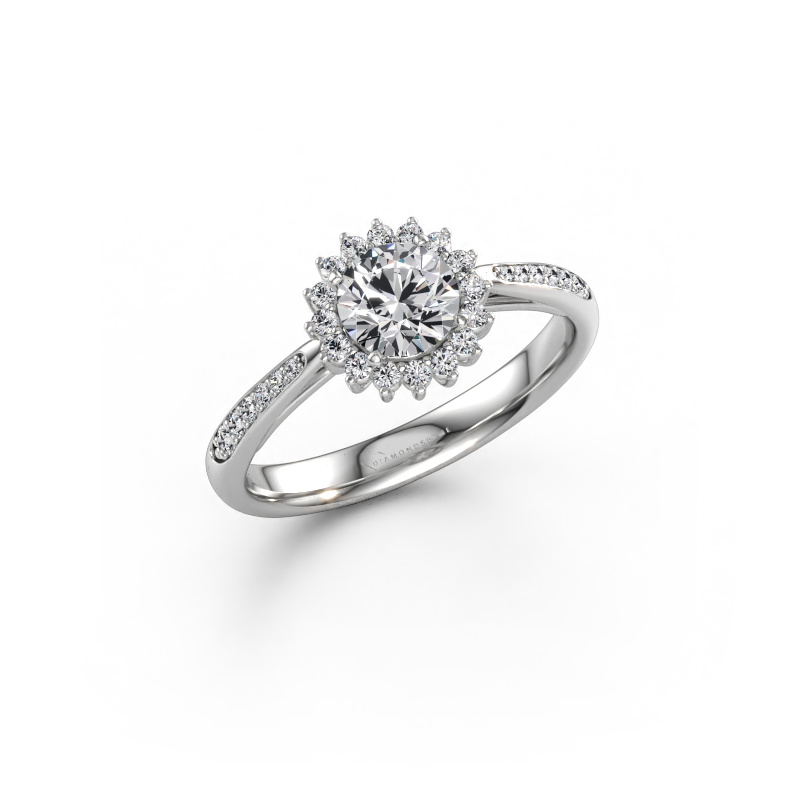 Immagine di Anello di fidanzamento Tilly RND 2 585 oro bianco Diamante lab grown 0.797 crt