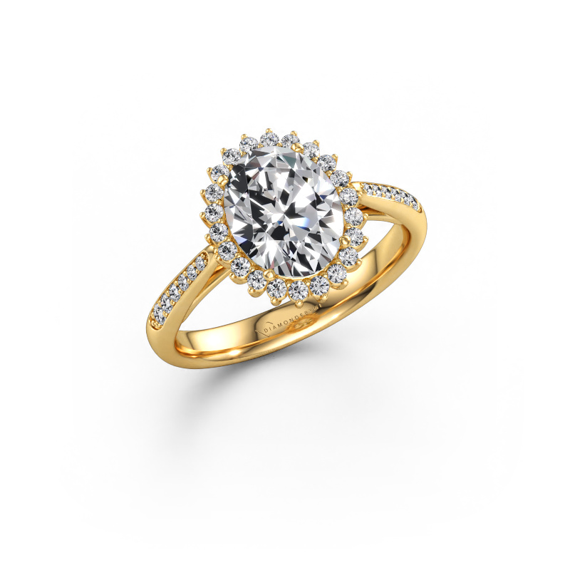 Immagine di Anello di fidanzamento Tilly ovl 2 585 oro Diamante lab grown 2.055 crt