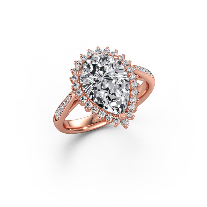 Immagine di Anello di fidanzamento Tilly per 2 585 oro rosa Diamante 3.285 crt