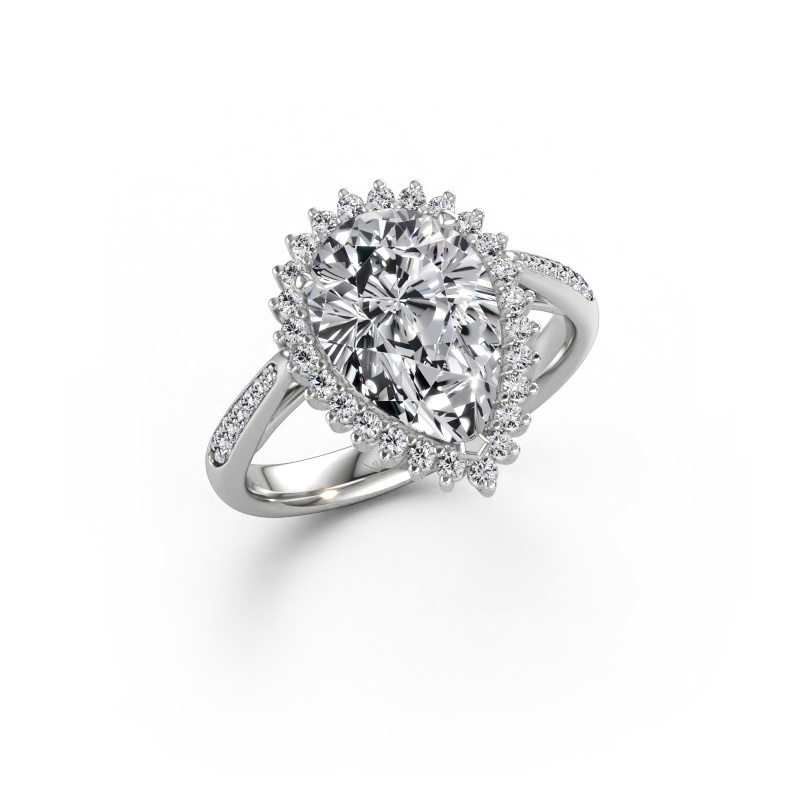 Immagine di Anello di fidanzamento Tilly per 2 585 oro bianco Diamante lab grown 3.285 crt