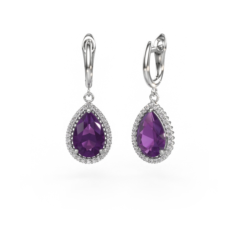 Bild von Ohrhänger Tilly per 3 950 Platin Amethyst 12x8 mm