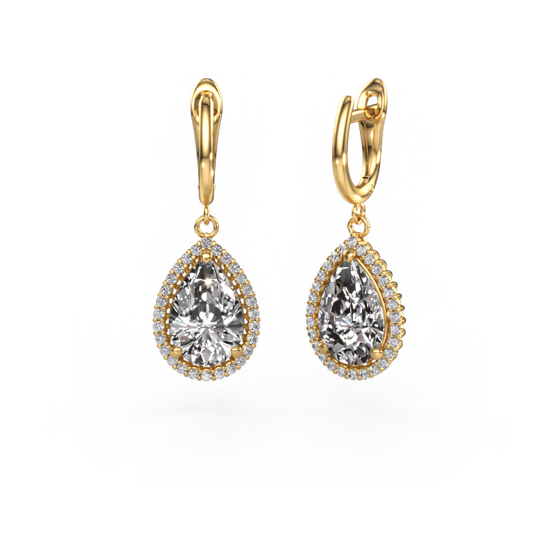 Image of Drop earrings Tilly per 3 585 gold Lab grown diamond 6.42 crt