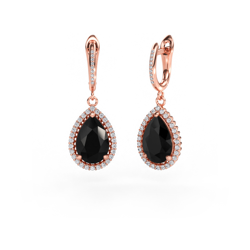 Image de Pendants d'oreilles Tilly per 4 585 or rose Diamant noir 7.665 crt