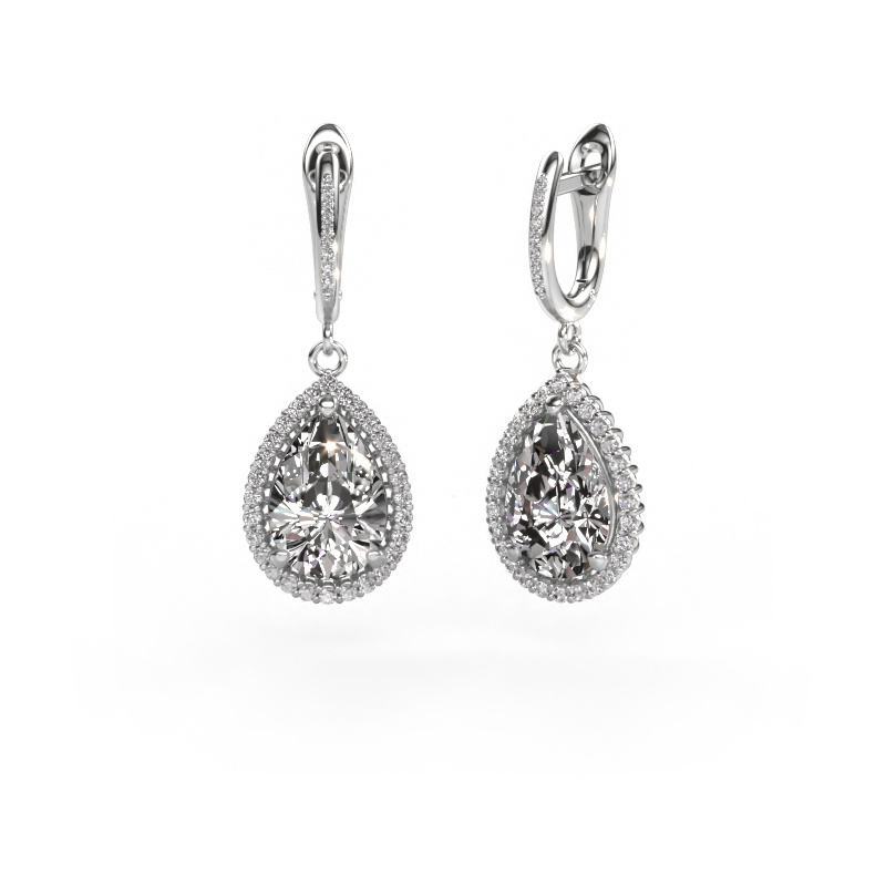 Image de Pendants d'oreilles Tilly per 4 950 platine Diamant synthétique 6.465 crt