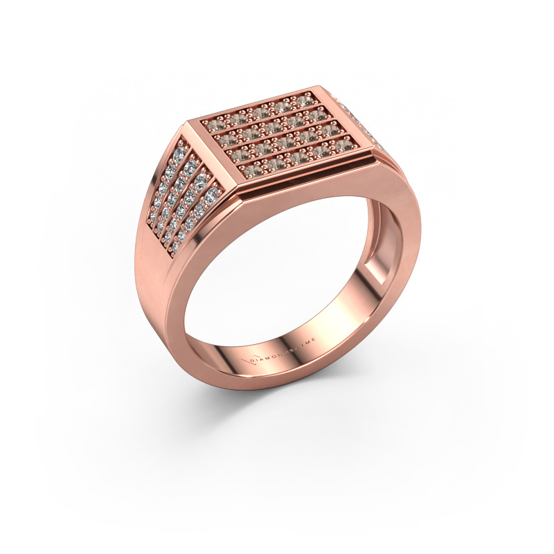 Image of Men's ring Tim 585 rose gold Brown diamond 0.654 crt