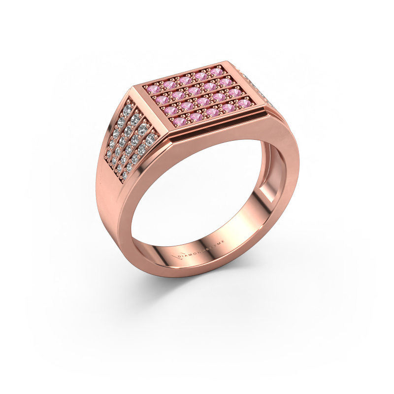 Bild von Herrenring Tim 585 Roségold Pink Saphir 1.5 mm