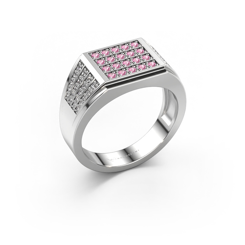 Bild von Herrenring Tim 950 Platin Pink Saphir 1.5 mm