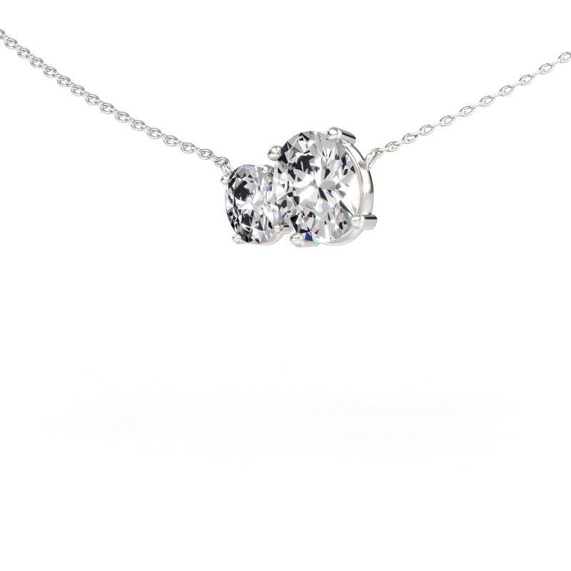 Immagine di Ciondolo Toi et Moi OVL OVL 585 oro bianco Diamante lab grown 2.40 crt