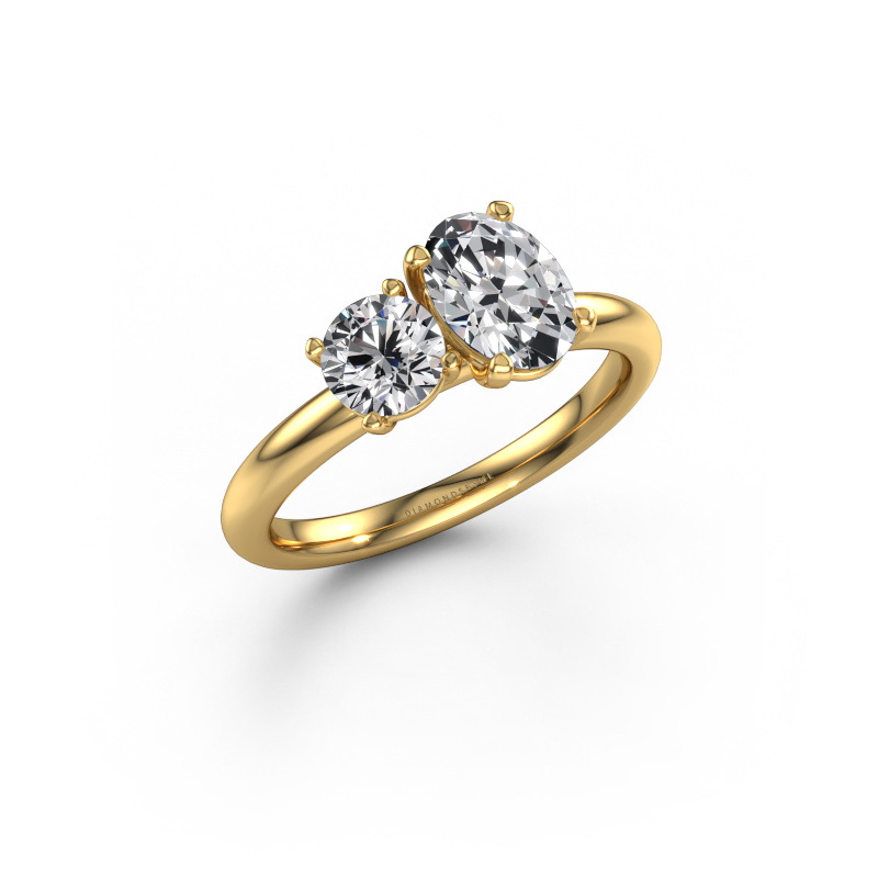 Afbeelding van Verlovingsring Toi et Moi OVL-RND 585 goud Diamant 1.30 crt