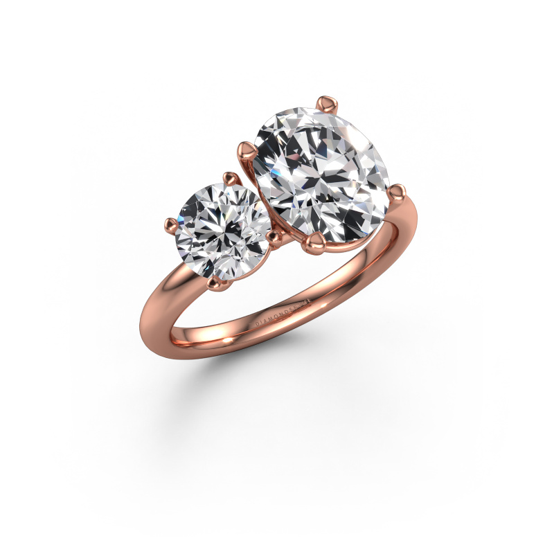 Bild von Verlobungsring Toi et Moi OVL-RND 585 Roségold Lab-grown Diamant 3.60 crt