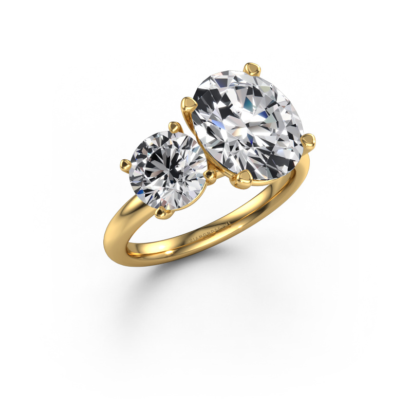 Bild von Verlobungsring Toi et Moi OVL-RND 585 Gold Lab-grown Diamant 5.05 crt