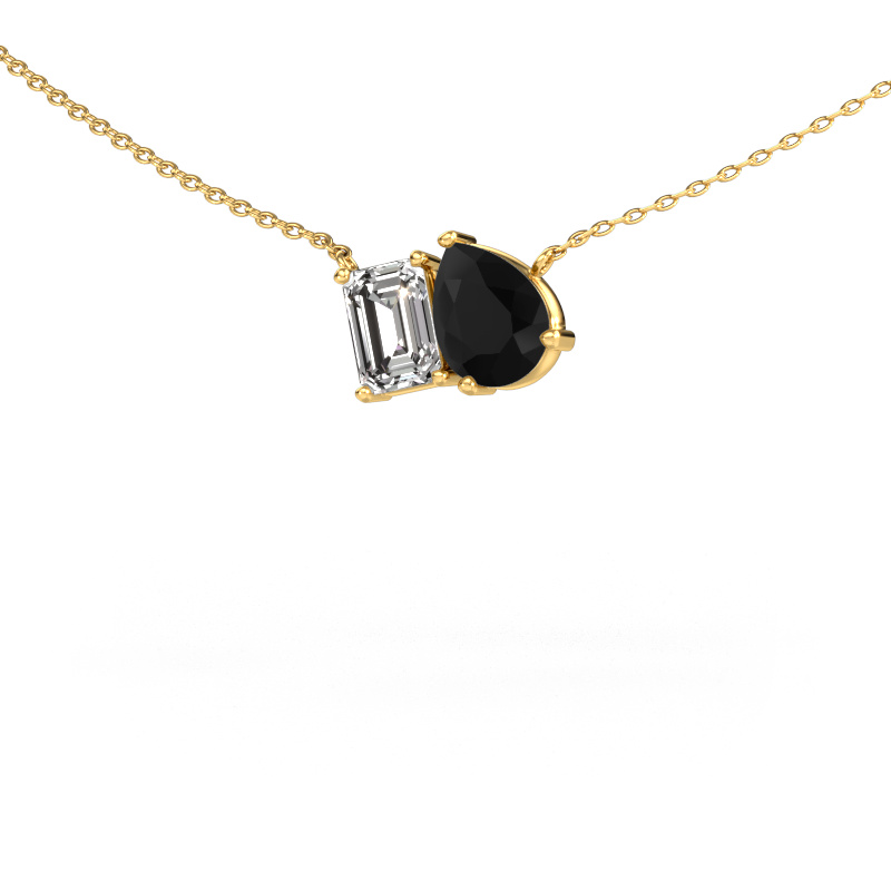Image of Pendant Toi et Moi PER EME 585 gold Black diamond 2.15 crt