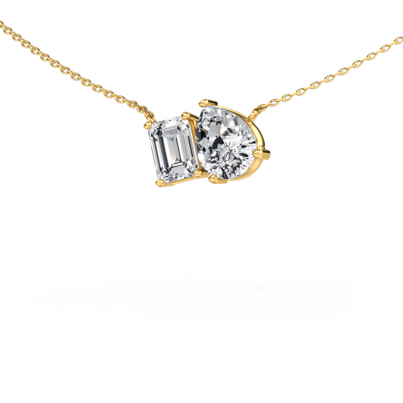 Image of Pendant Toi et Moi PER EME 585 gold Diamond 2.65 crt