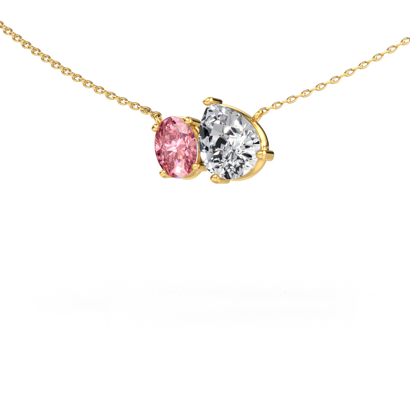 Bild von Anhänger Toi et Moi PER OVL 585 Gold Diamant 1.50 crt