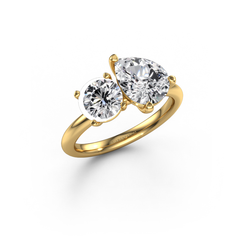 Image of Engagement ring Toi et Moi PER-RND 585 gold Diamond 2.50 crt