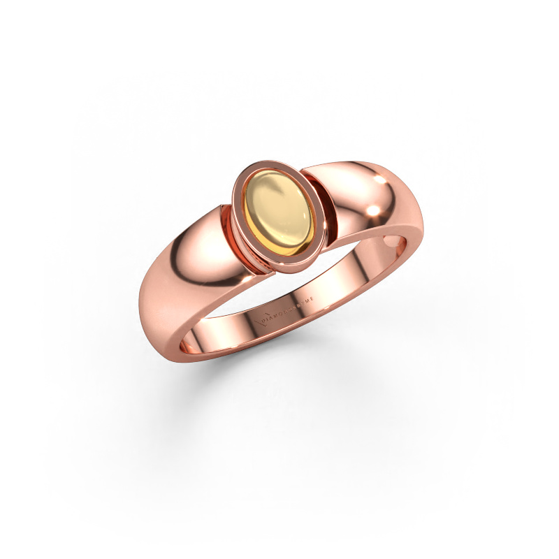 Bild av Ring Tonneke 585 roséguld Citrin 6x4 mm