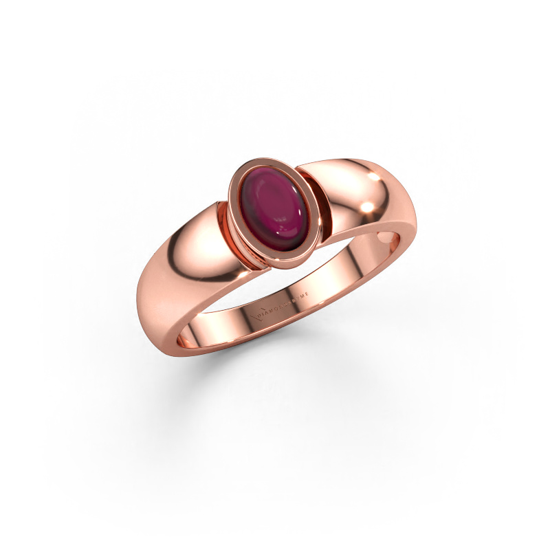Bild av Ring Tonneke 585 roséguld Granat 6x4 mm