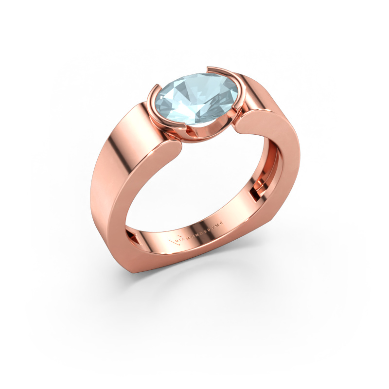 Bild av Ring Tonya 585 roséguld Akvamarin 8x6 mm