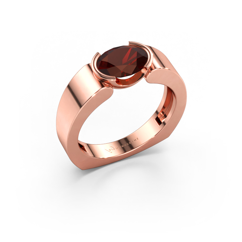 Immagine di Anello Tonya 585 oro rosa Granato 8x6 mm