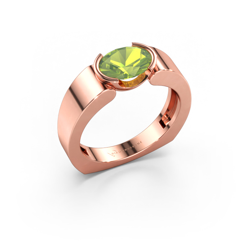 Immagine di Anello Tonya 585 oro rosa Peridoto 8x6 mm