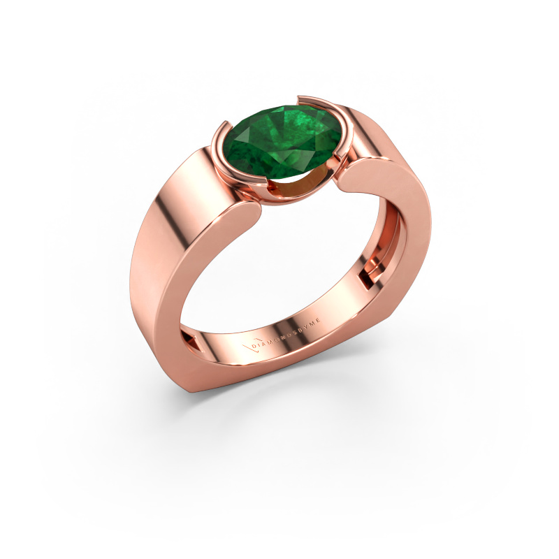 Bild av Ring Tonya 585 roséguld Smaragd 8x6 mm