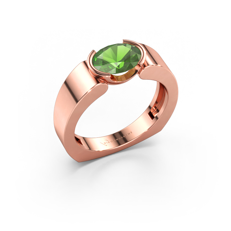 Bild av Ring Tonya 585 roséguld Grön turmalin 8x6 mm