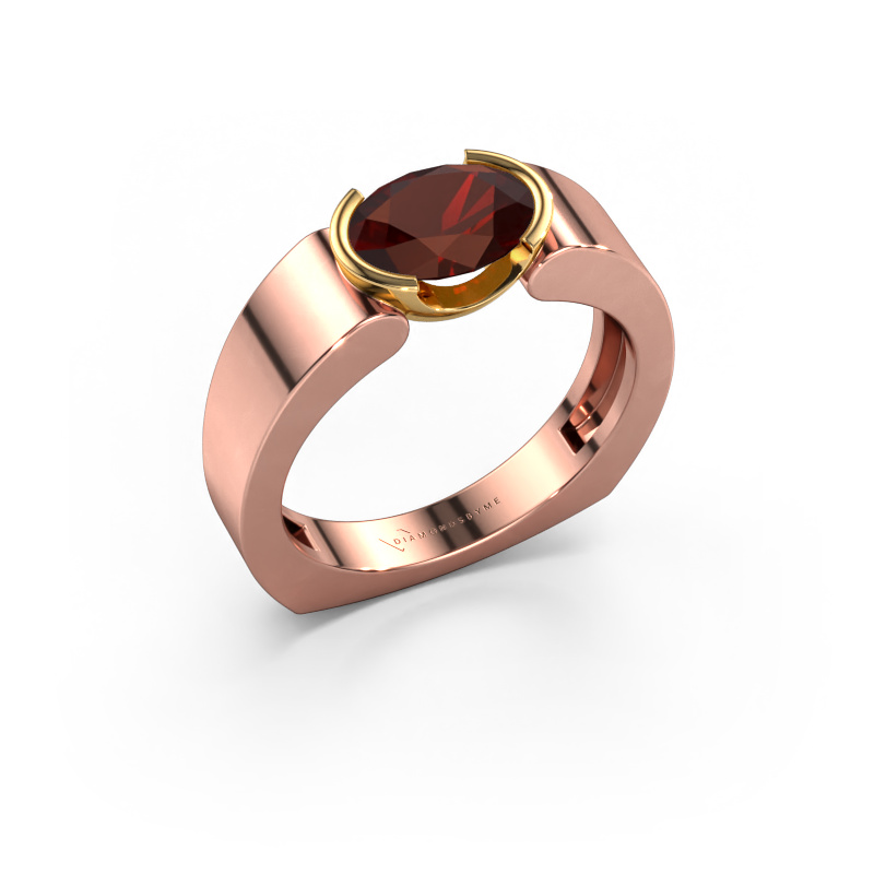 Image of Ring Tonya 585 rose gold Garnet 8x6 mm
