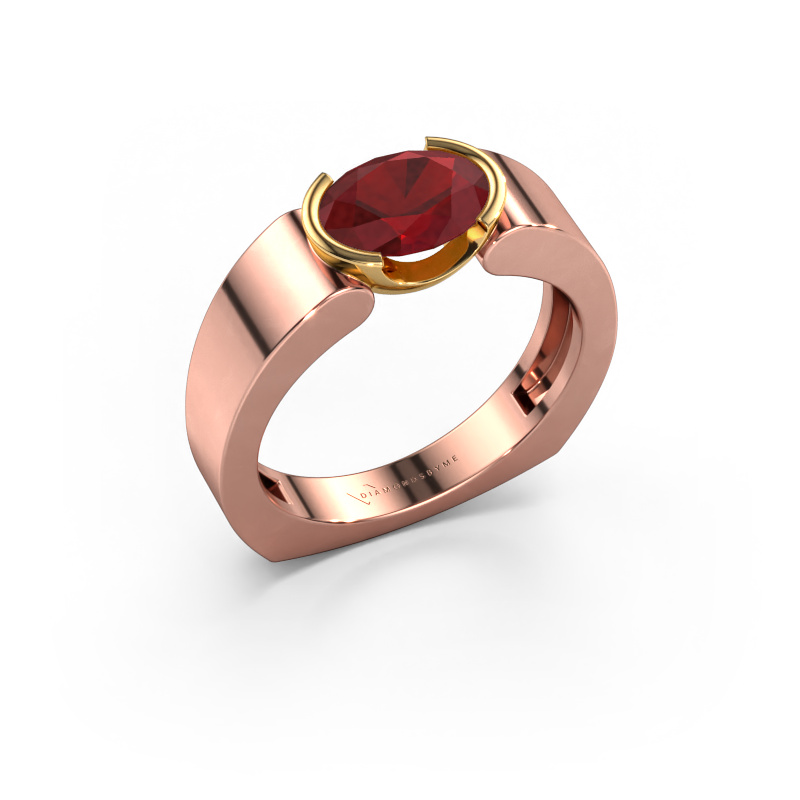 Bild von Ring Tonya 585 Roségold Rubin 8x6 mm