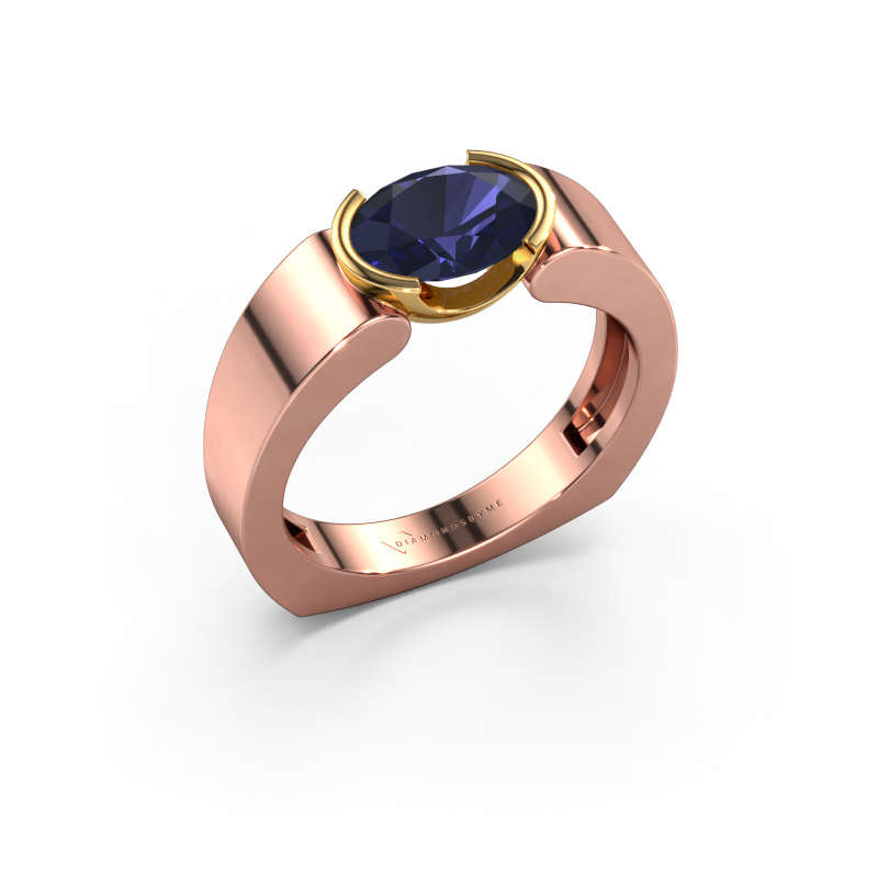 Image of Ring Tonya 585 rose gold Sapphire 8x6 mm