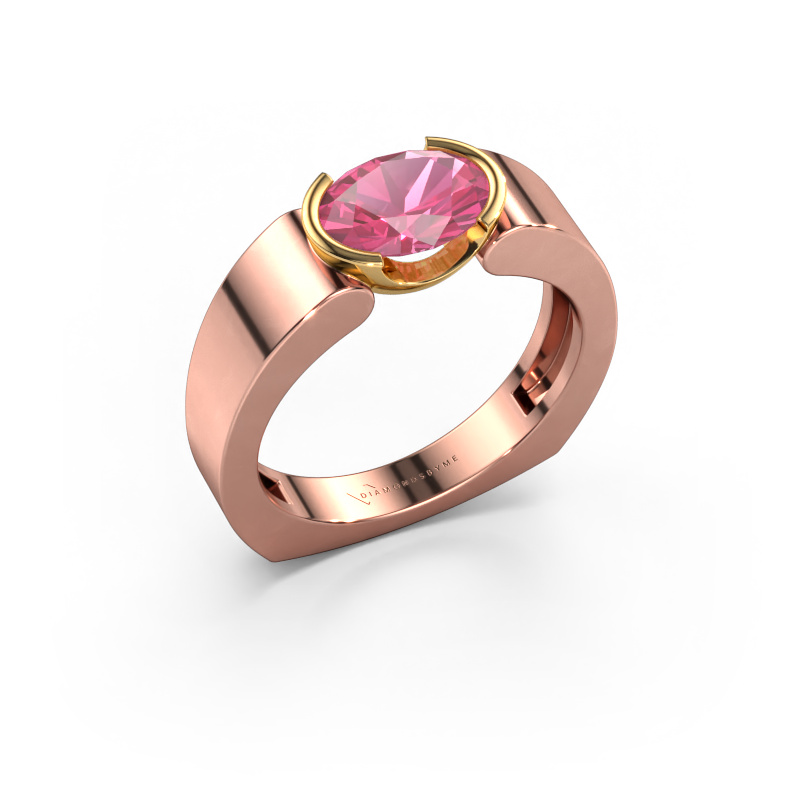 Image of Ring Tonya 585 rose gold Pink sapphire 8x6 mm