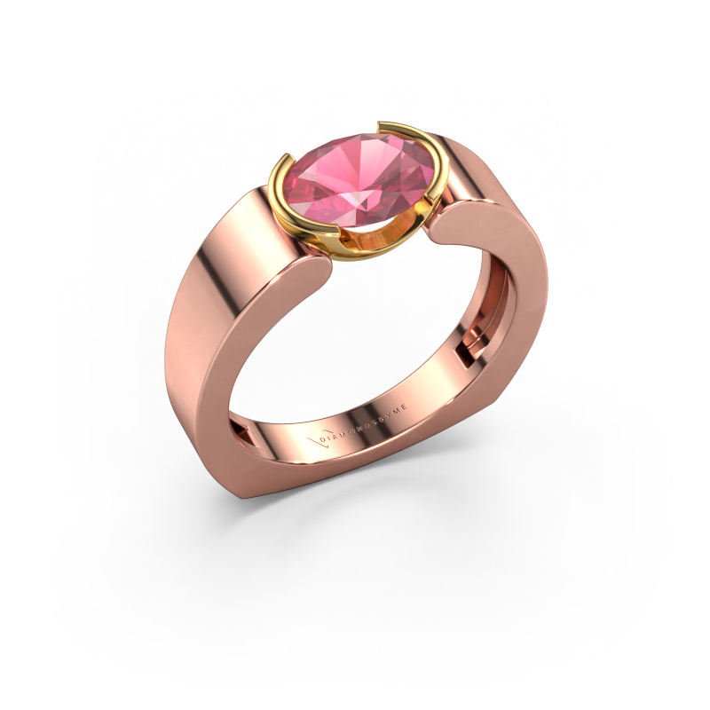 Image of Ring Tonya 585 rose gold Tourmaline pink 8x6 mm