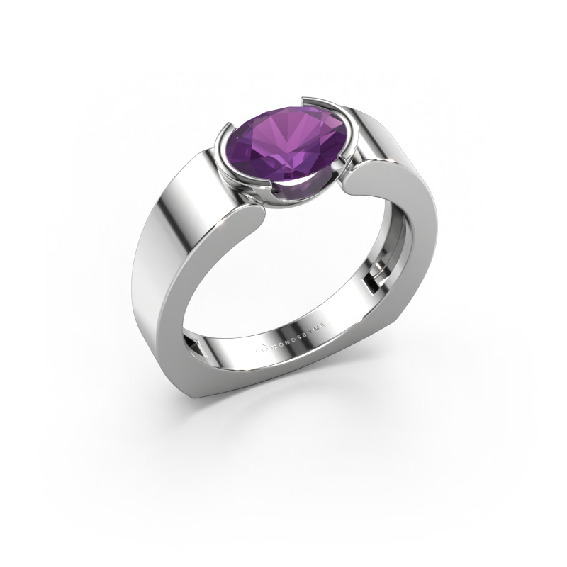 Image of Ring Tonya 950 platinum Amethyst 8x6 mm