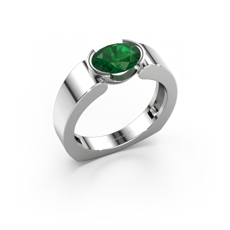 Image of Ring Tonya 950 platinum Emerald 8x6 mm