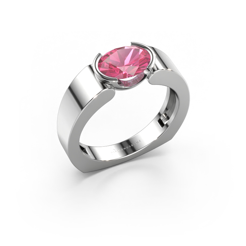 Image of Ring Tonya 950 platinum Pink sapphire 8x6 mm