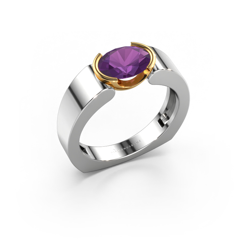 Bild von Ring Tonya 585 Weißgold Amethyst 8x6 mm