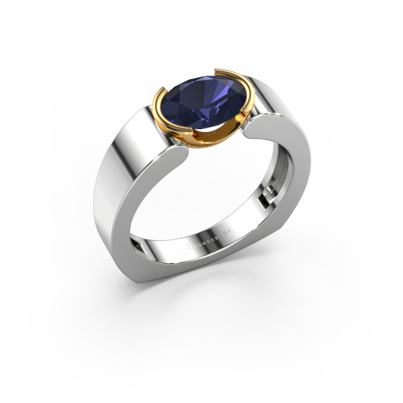 Image of Ring Tonya 585 white gold Sapphire 8x6 mm