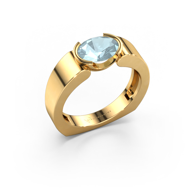 Bild von Ring Tonya 585 Gold Aquamarin 8x6 mm