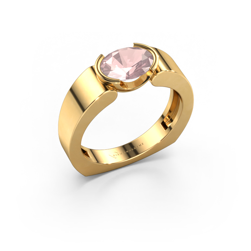 Image of Ring Tonya 585 gold Morganite champagne 8x6 mm