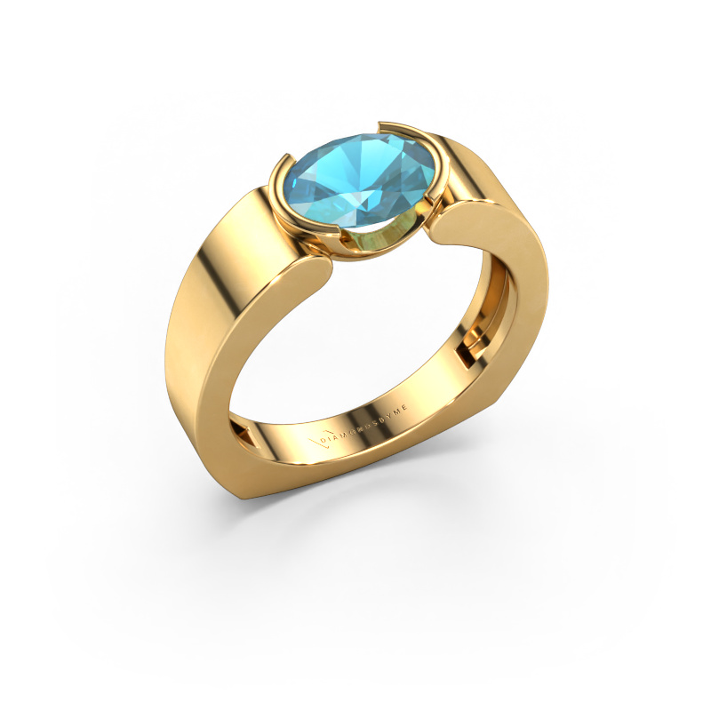 Image of Ring Tonya 585 gold Blue topaz 8x6 mm