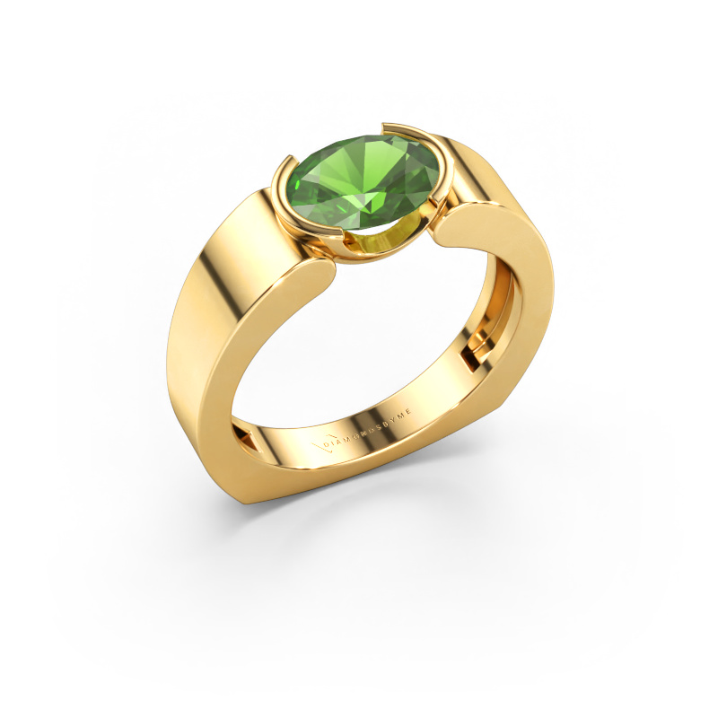 Bild von Ring Tonya 585 Gold Turmalin grün 8x6 mm